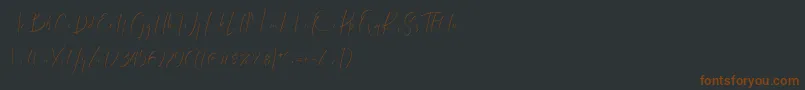 dattebayo-fontti – ruskeat fontit mustalla taustalla