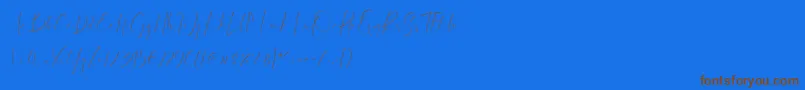 dattebayo Font – Brown Fonts on Blue Background