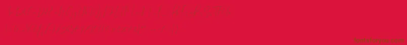 dattebayo-fontti – ruskeat fontit punaisella taustalla