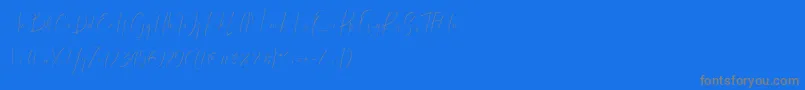 フォントdattebayo – 青い背景に灰色の文字