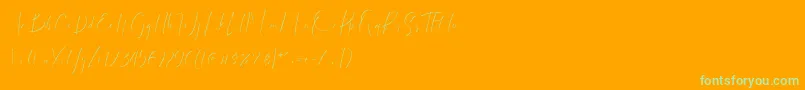 dattebayo Font – Green Fonts on Orange Background
