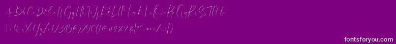 フォントdattebayo – 紫の背景に緑のフォント