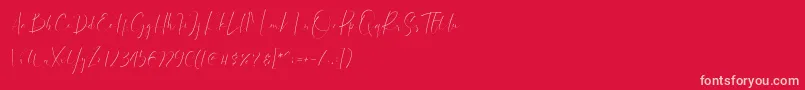 dattebayo Font – Pink Fonts on Red Background
