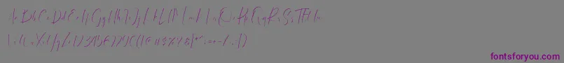 Шрифт dattebayo – фиолетовые шрифты на сером фоне
