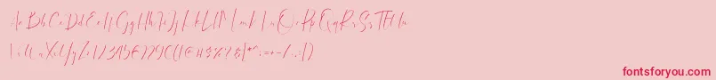 dattebayo Font – Red Fonts on Pink Background
