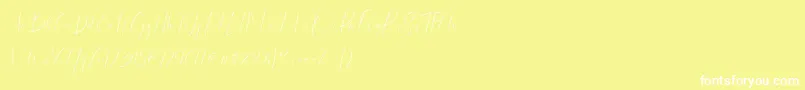 フォントdattebayo – 黄色い背景に白い文字