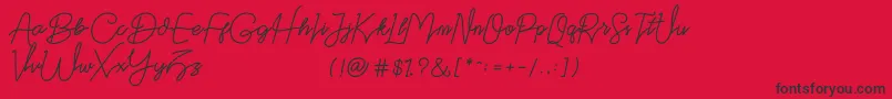 Datten Dafont Font – Black Fonts on Red Background