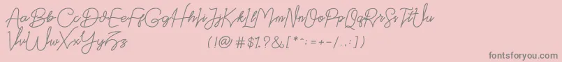 Datten Dafont Font – Gray Fonts on Pink Background