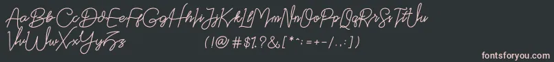 Datten Dafont Font – Pink Fonts on Black Background