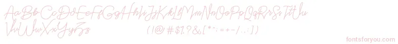 Datten Dafont Font – Pink Fonts on White Background