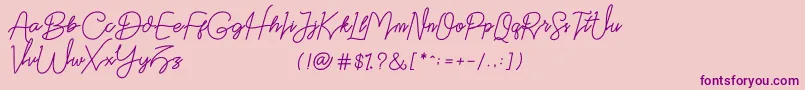 Datten Dafont Font – Purple Fonts on Pink Background
