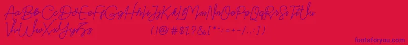 Datten Dafont Font – Purple Fonts on Red Background