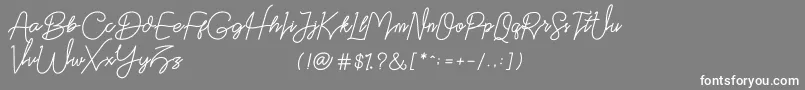 Datten Dafont-Schriftart – Weiße Schriften auf grauem Hintergrund