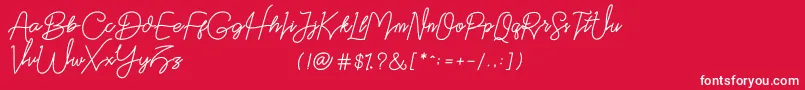 Datten Dafont Font – White Fonts on Red Background