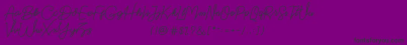 Datten Dafont Font – Black Fonts on Purple Background