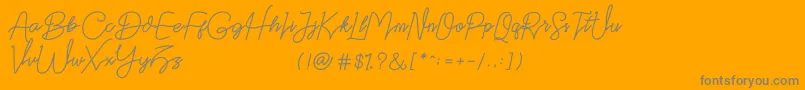 Datten Dafont Font – Gray Fonts on Orange Background