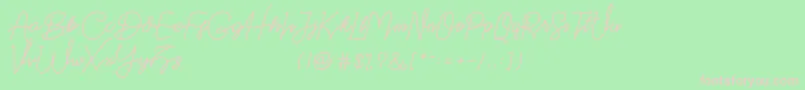 Datten Dafont Font – Pink Fonts on Green Background