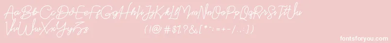 Datten Dafont Font – White Fonts on Pink Background