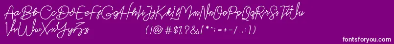 Datten Dafont Font – White Fonts on Purple Background
