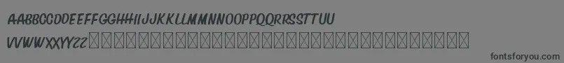 フォントDavidAndSovhieDEMO Sans – 黒い文字の灰色の背景
