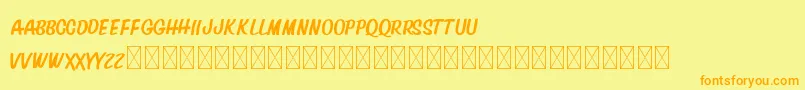 DavidAndSovhieDEMO Sans Font – Orange Fonts on Yellow Background