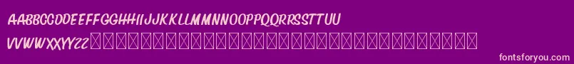 Police DavidAndSovhieDEMO Sans – polices roses sur fond violet