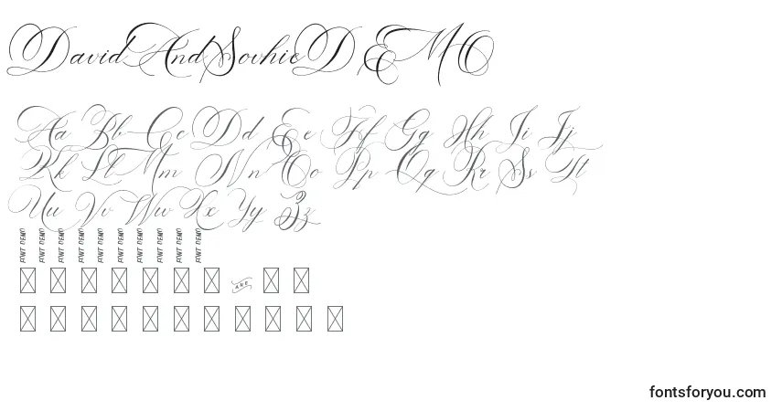 Schriftart DavidAndSovhieDEMO – Alphabet, Zahlen, spezielle Symbole