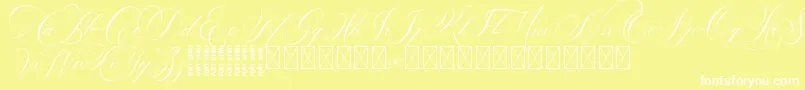 DavidAndSovhieDEMO Font – White Fonts on Yellow Background