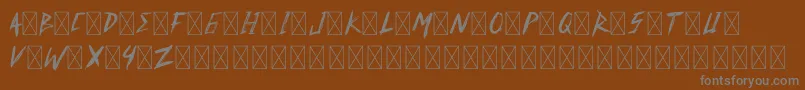 フォントDavidElika DemoVersion – 茶色の背景に灰色の文字