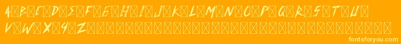 DavidElika DemoVersion Font – Yellow Fonts on Orange Background