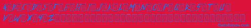 DavidElika DemoVersion Font – Blue Fonts on Red Background