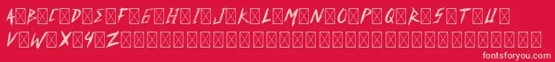 DavidElika DemoVersion Font – Pink Fonts on Red Background