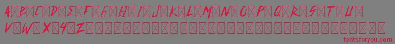 DavidElika DemoVersion Font – Red Fonts on Gray Background