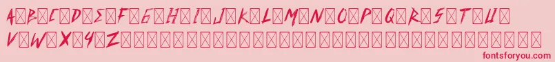 DavidElika DemoVersion Font – Red Fonts on Pink Background