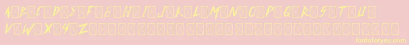 DavidElika DemoVersion Font – Yellow Fonts on Pink Background