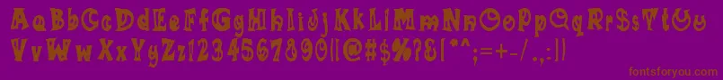 Sumananki Font – Brown Fonts on Purple Background