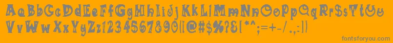 Sumananki Font – Gray Fonts on Orange Background