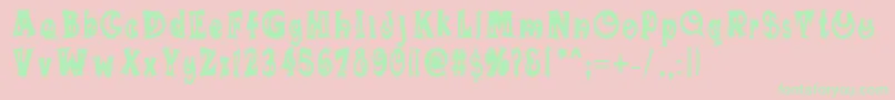 Sumananki Font – Green Fonts on Pink Background