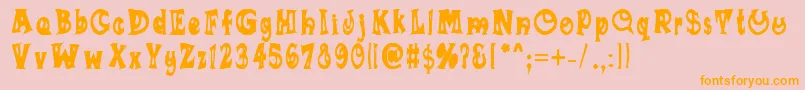 Sumananki Font – Orange Fonts on Pink Background