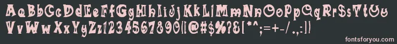 Sumananki Font – Pink Fonts on Black Background