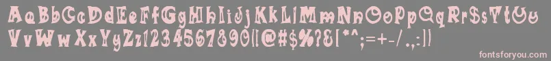 Sumananki Font – Pink Fonts on Gray Background