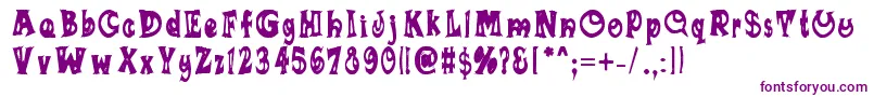 Sumananki Font – Purple Fonts on White Background