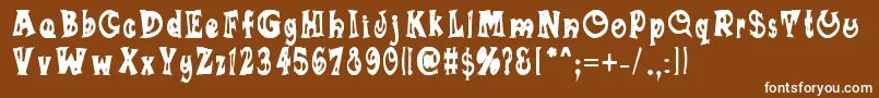 Sumananki Font – White Fonts on Brown Background