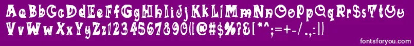 Sumananki Font – White Fonts on Purple Background