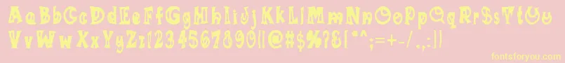 Sumananki Font – Yellow Fonts on Pink Background