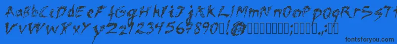 フォントDawn – 黒い文字の青い背景
