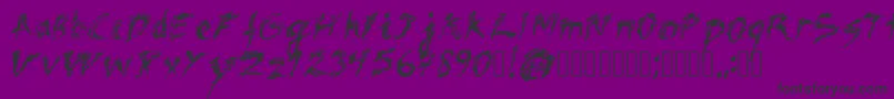 Dawn-Schriftart – Schwarze Schriften auf violettem Hintergrund