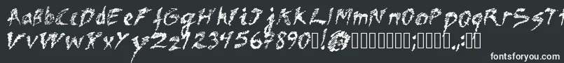 フォントDawn – 黒い背景に白い文字