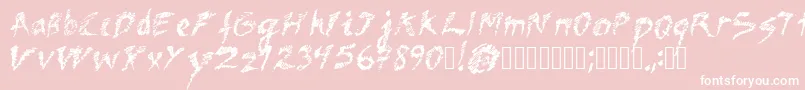 フォントDawn – ピンクの背景に白い文字