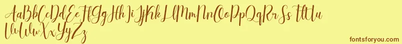 daydream dafont free Font – Brown Fonts on Yellow Background